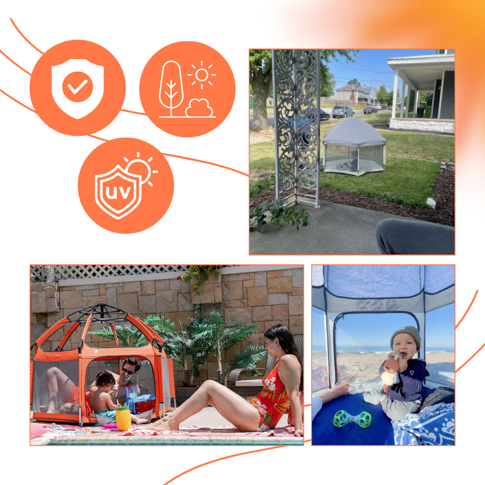 Parque infantil desplegable de malla - Ozerty