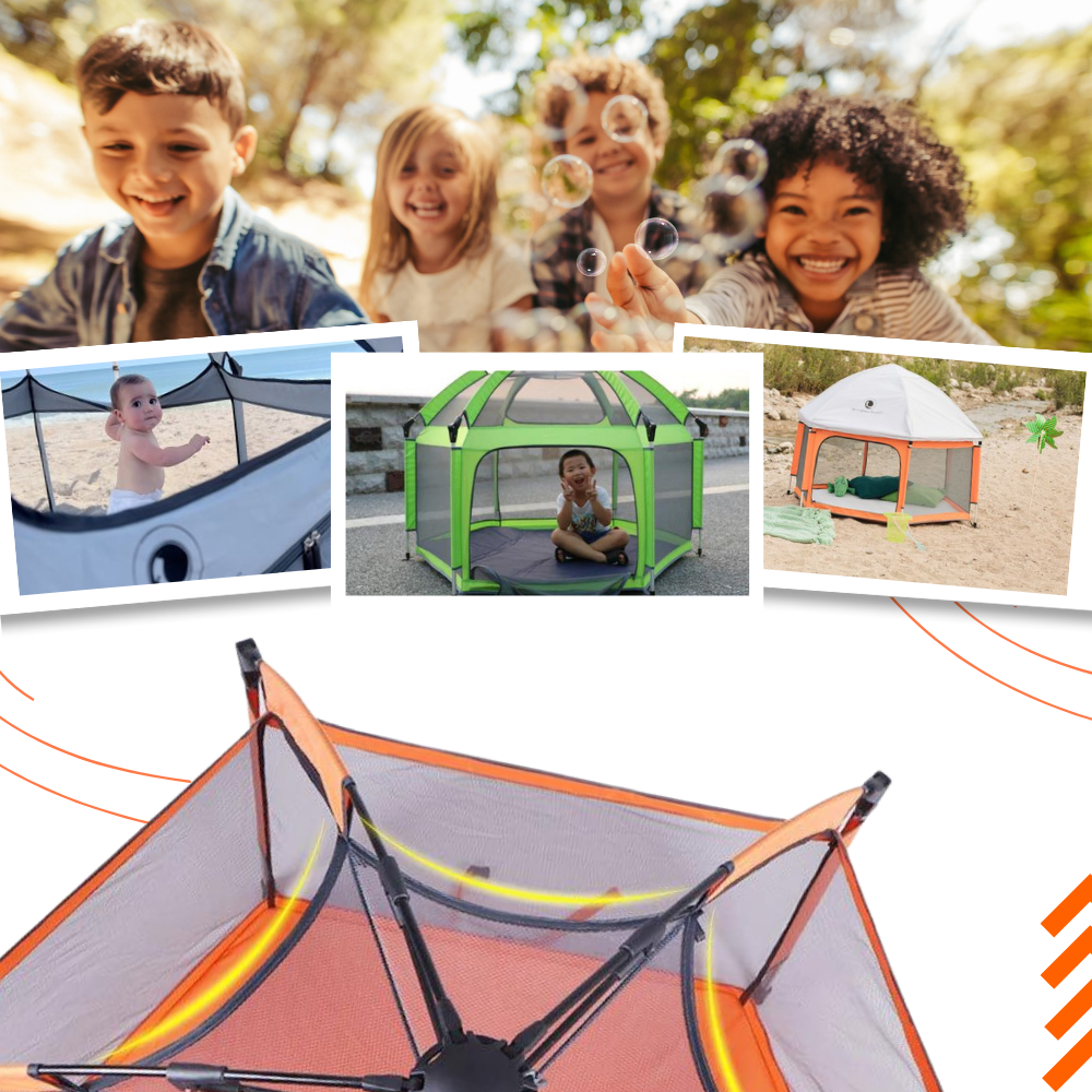 Parque infantil desplegable de malla - Ozerty