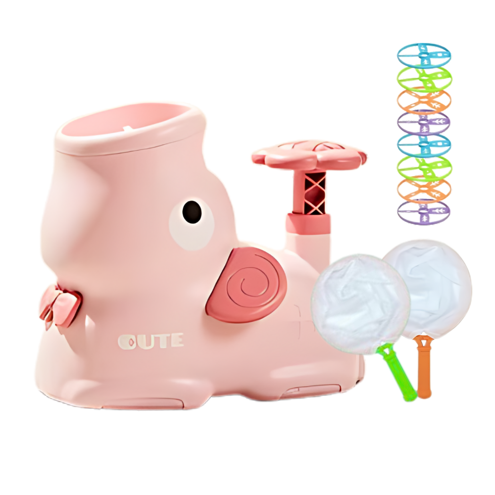 Juguete lanzador de discos voladores
-Rosa - Ozerty