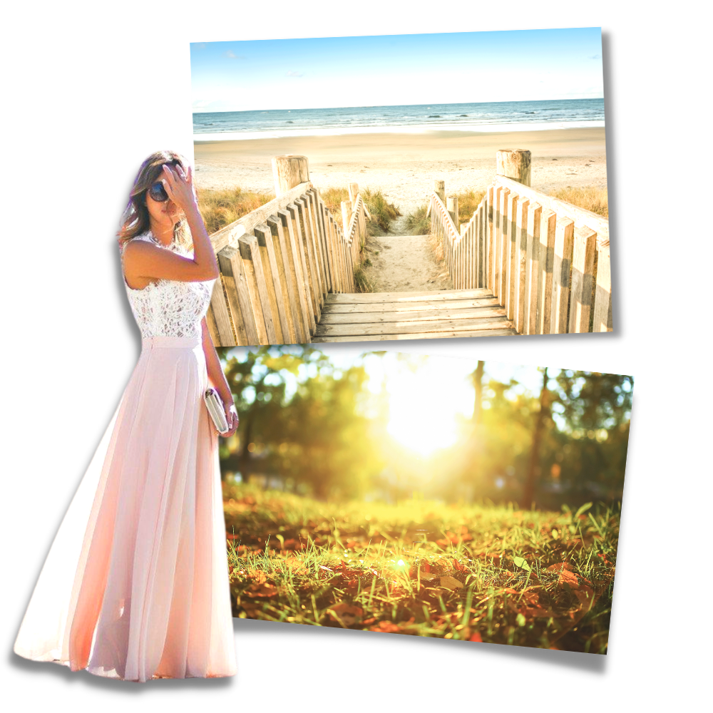 Vestido coqueto de gasa y encaje estilo campiña
- Ozerty