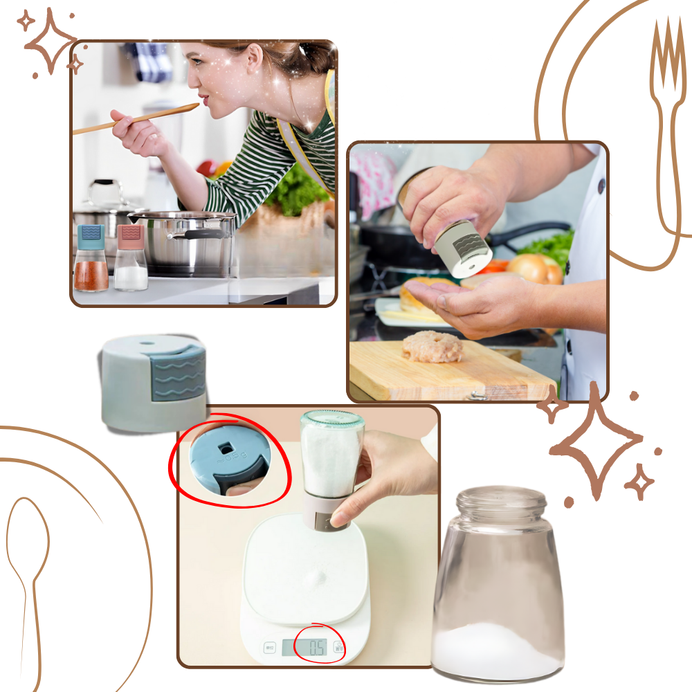 Dispensador preciso de sal y pimienta
- Ozerty