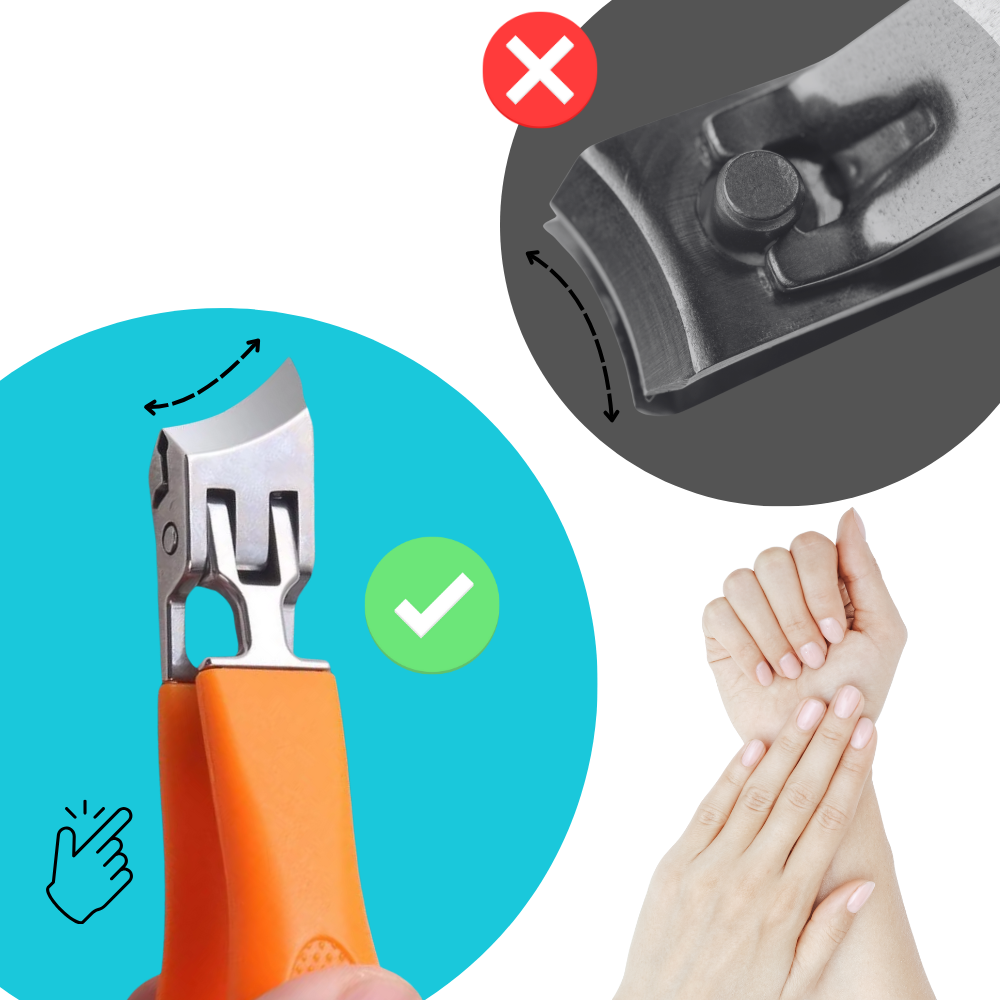 Cortaúñas de hoja ancha y empuñadura ergonómica - Ozerty