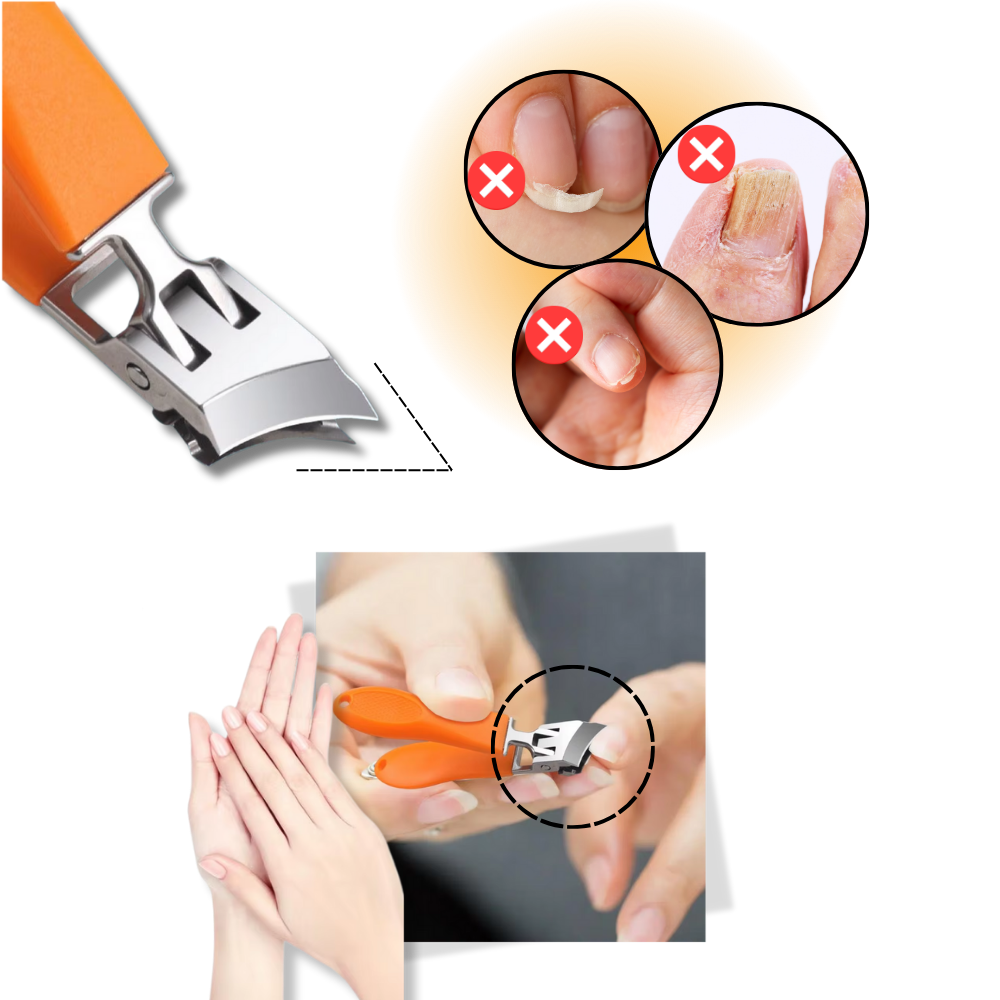 Cortaúñas de hoja ancha y empuñadura ergonómica - Ozerty