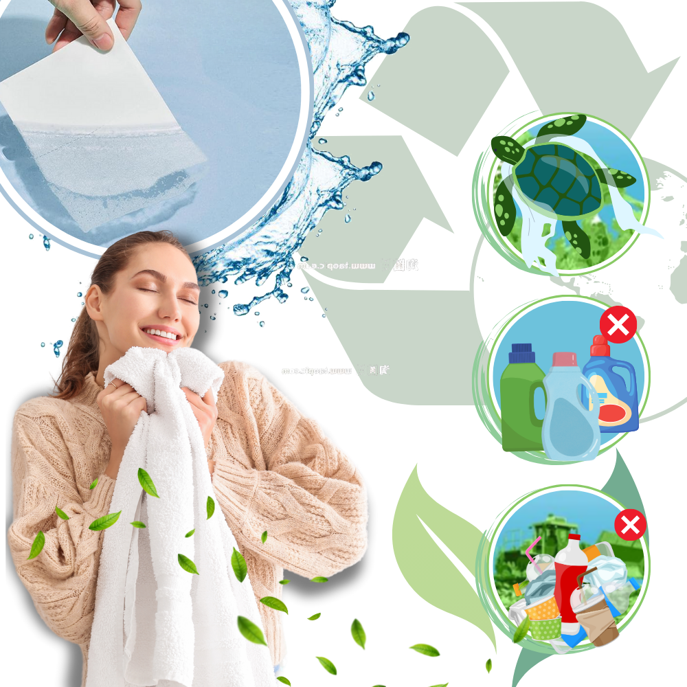 Paños de colada ecológicos de disolución rápida
- Ozerty