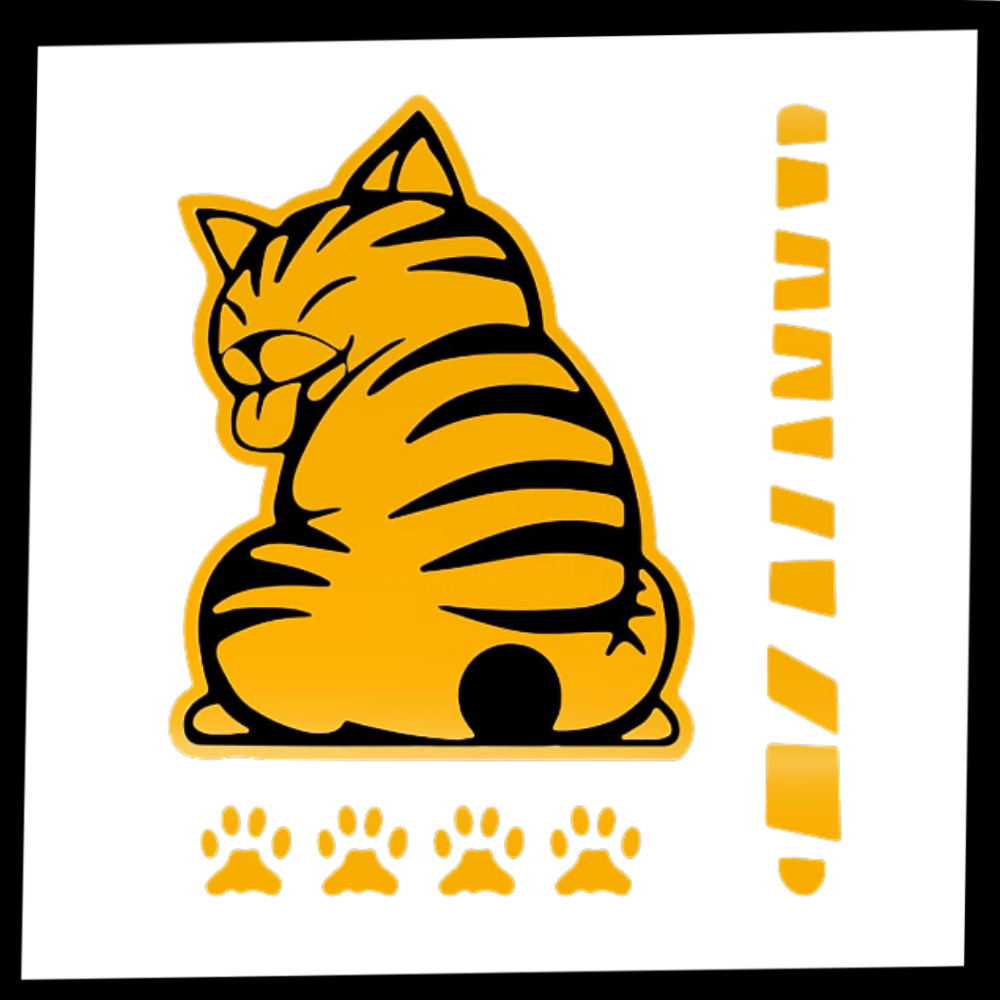 Pegatina de gato peculiar - Ozerty