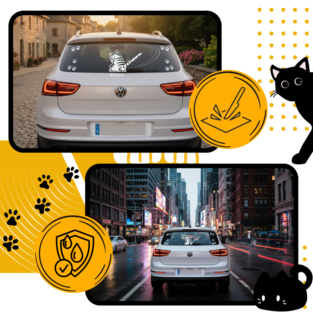 Pegatina de gato peculiar - Ozerty