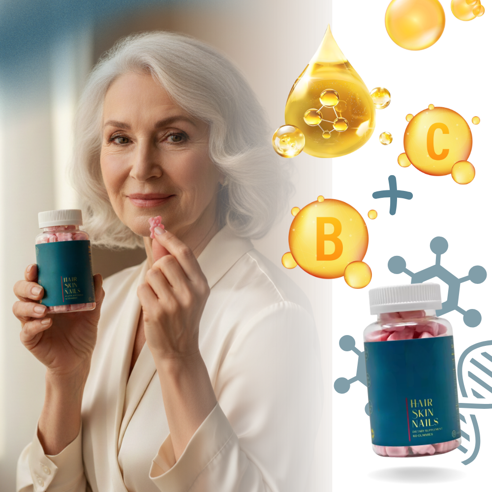 Gominolas de vitamina biotina de frambuesa - Ozerty