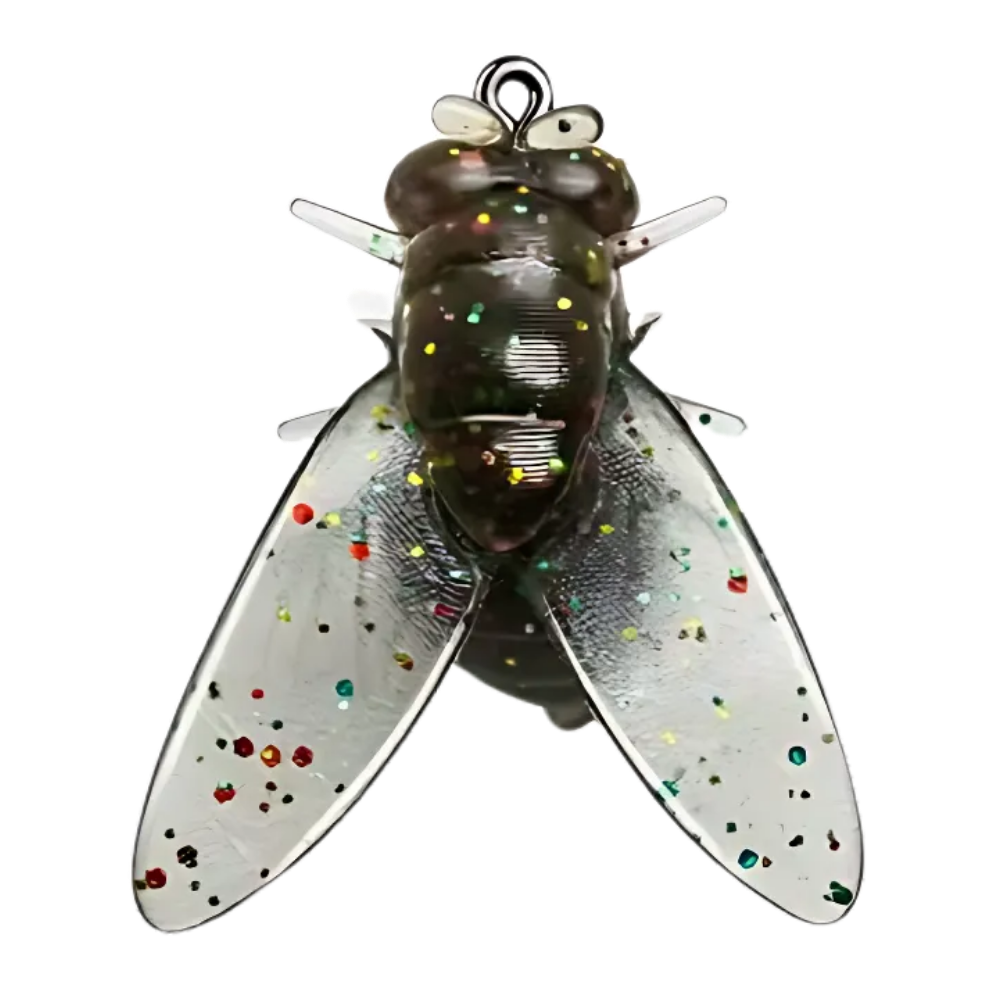 Cebo realista con forma de mosca -Negro - Ozerty