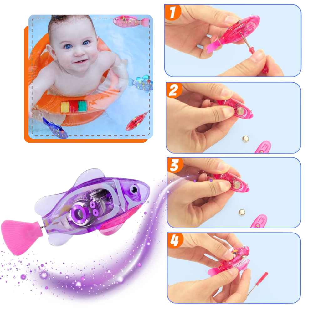 Pez de juguete realistas con luces LED - Ozerty