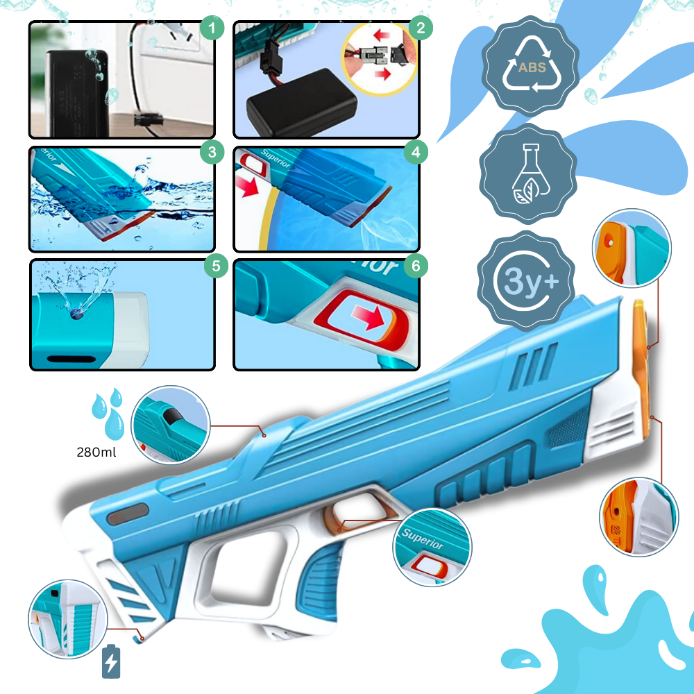 Pistola de agua eléctrica recargable
- Ozerty