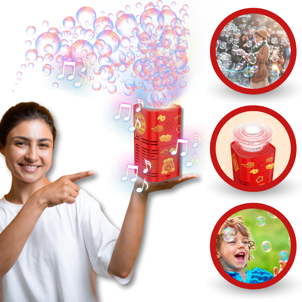 Máquina de burbujas y fuegos artificiales recargable
- Ozerty