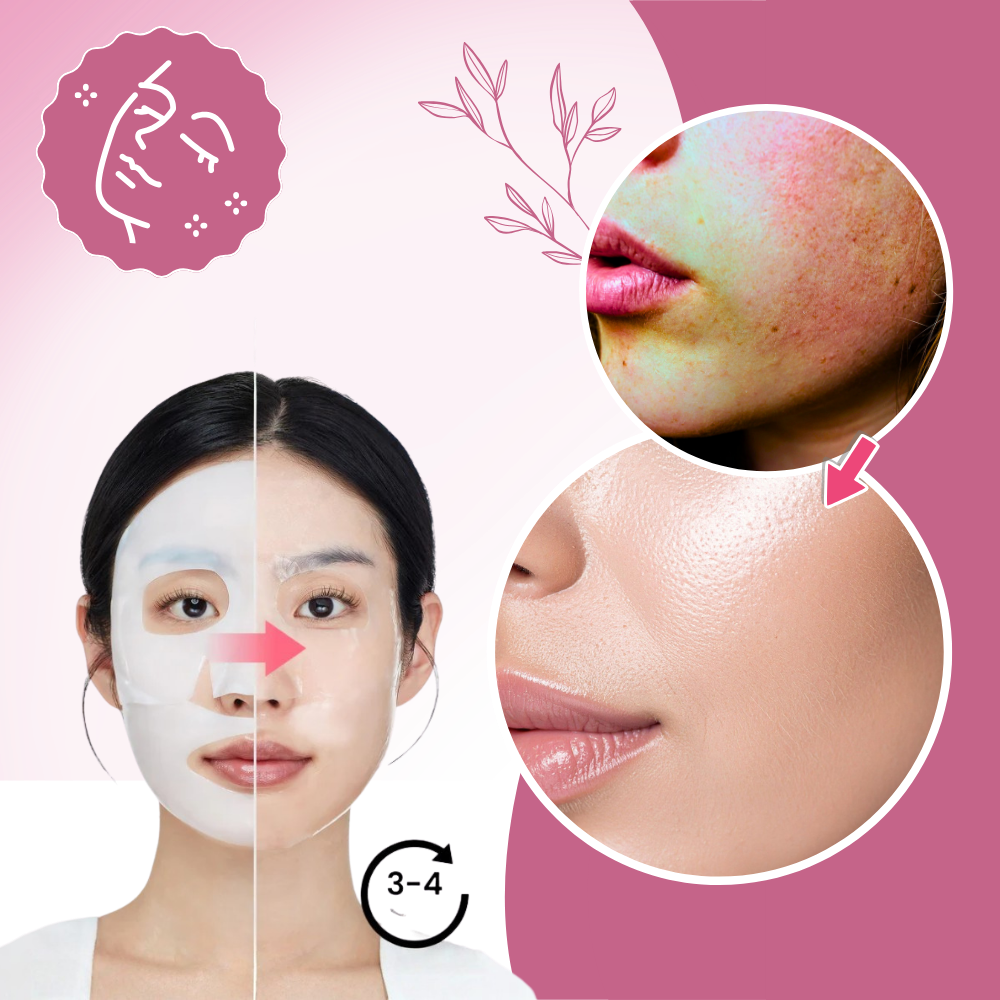 Mascarilla facial de colágeno rejuvenecedora e hidratante - Ozerty