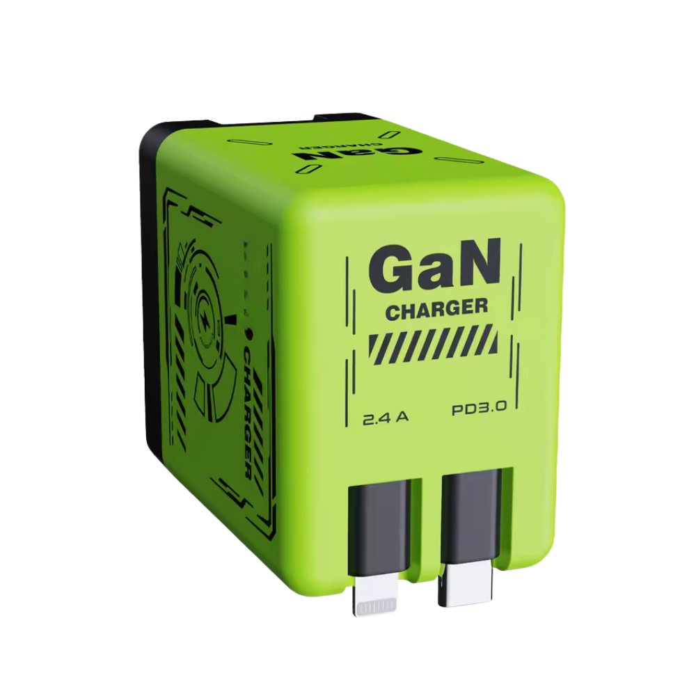 Cargador dual con cable retráctil - Ozerty