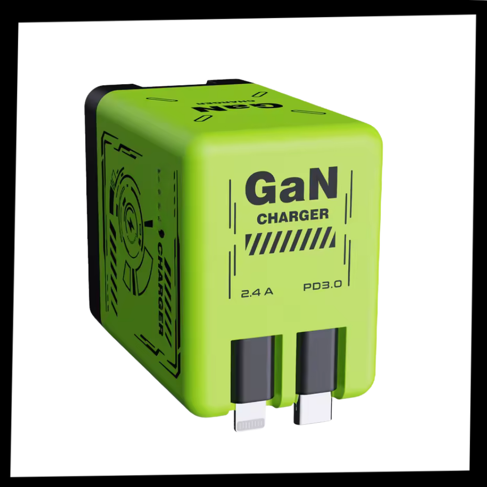 Cargador dual con cable retráctil - Ozerty