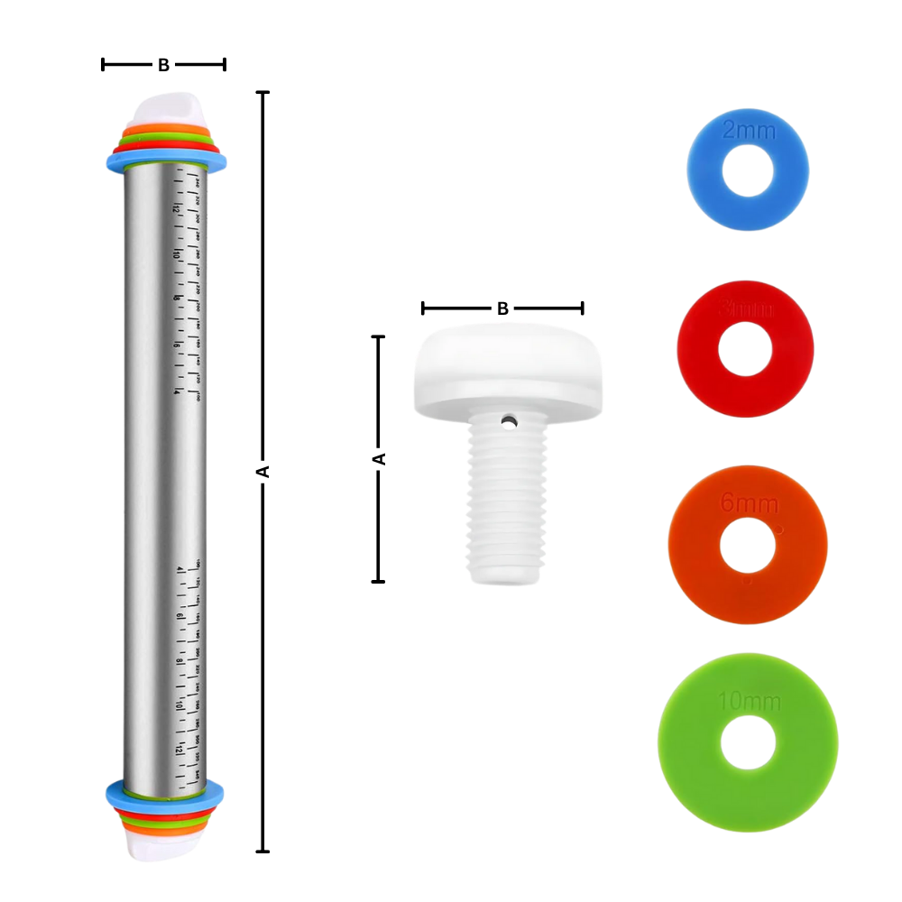Rodillo de amasar ajustable - Ozerty