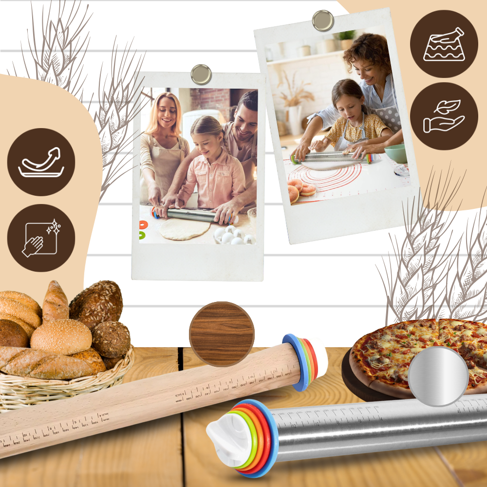 Rodillo de amasar ajustable - Ozerty