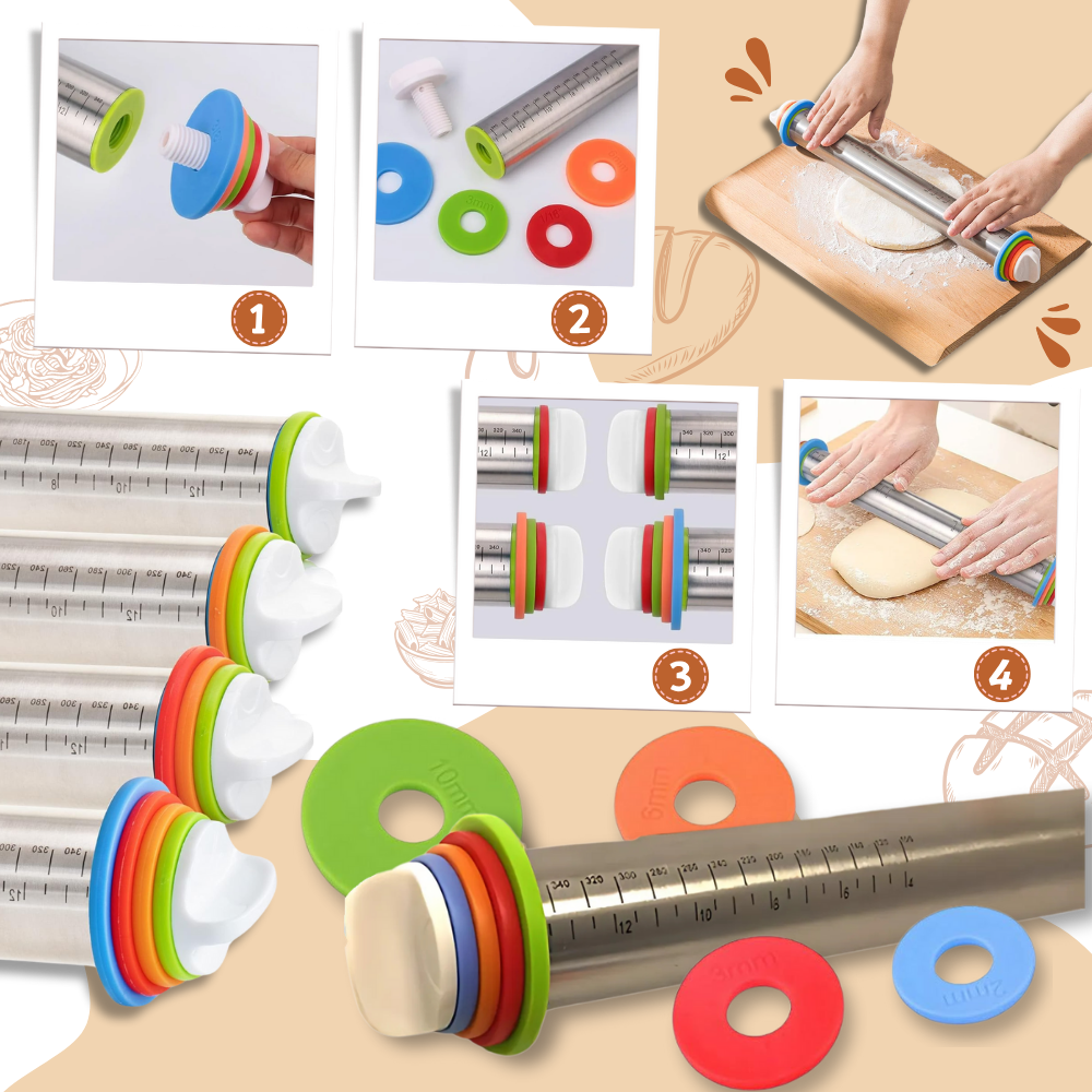 Rodillo de amasar ajustable - Ozerty