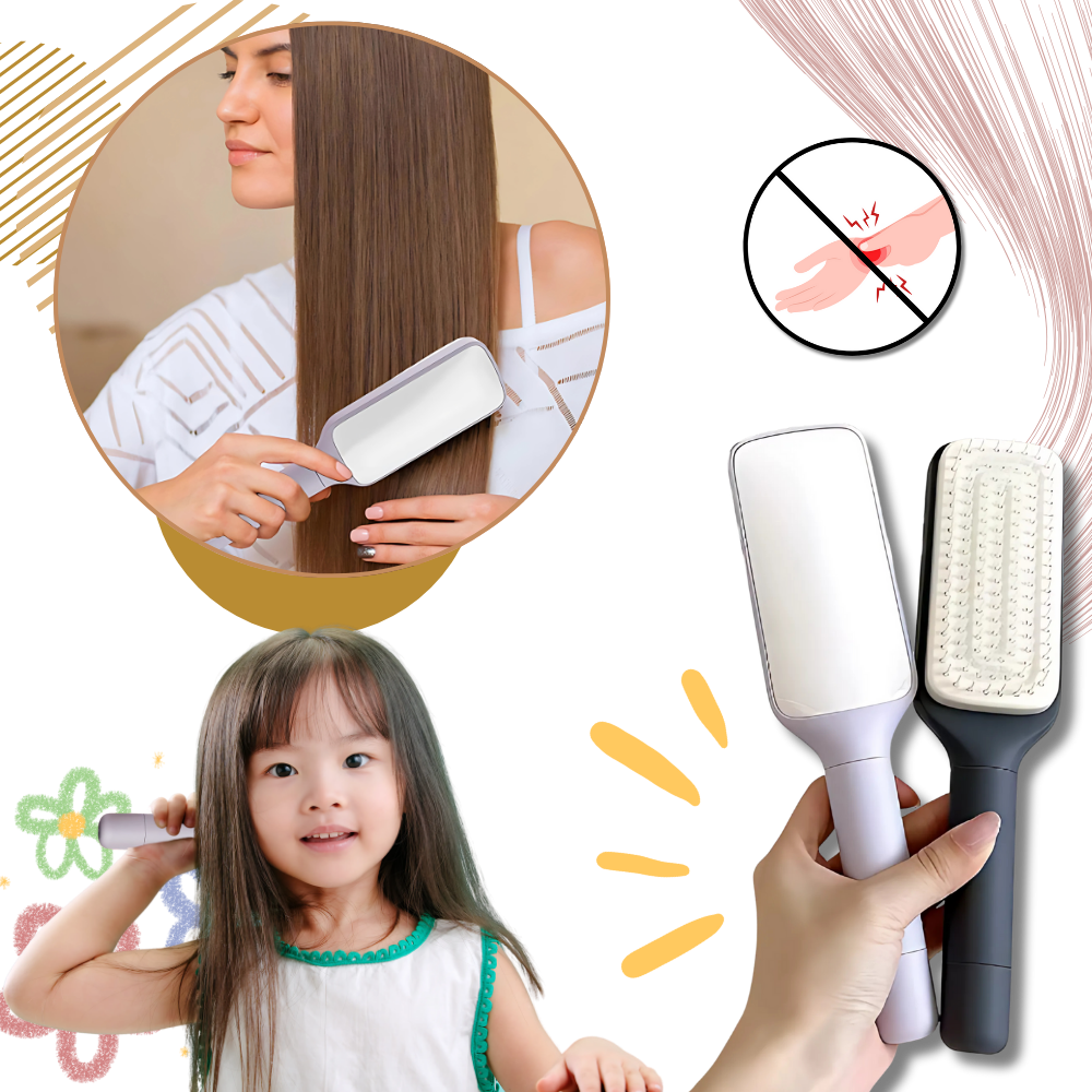 Cepillo de pelo con sistema de autolimpieza - Ozerty