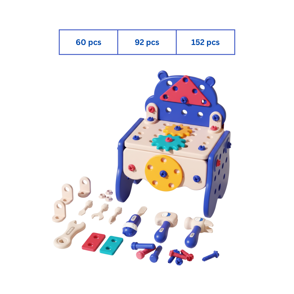 Caja de herramientas para niños con rompecabezas de tornillos - Ozerty
