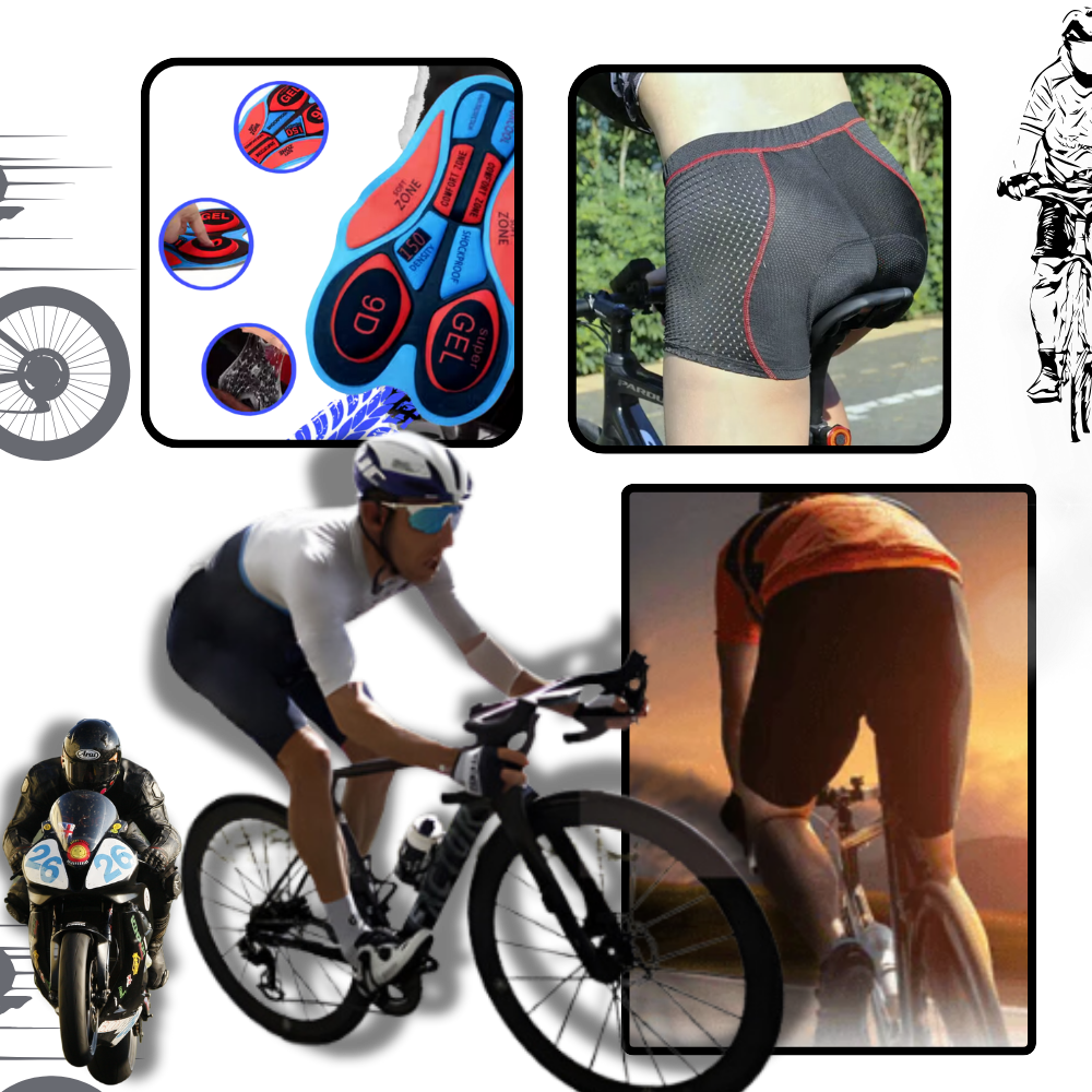 Shorts de ciclismo con sujeción y sin costuras
- Ozerty