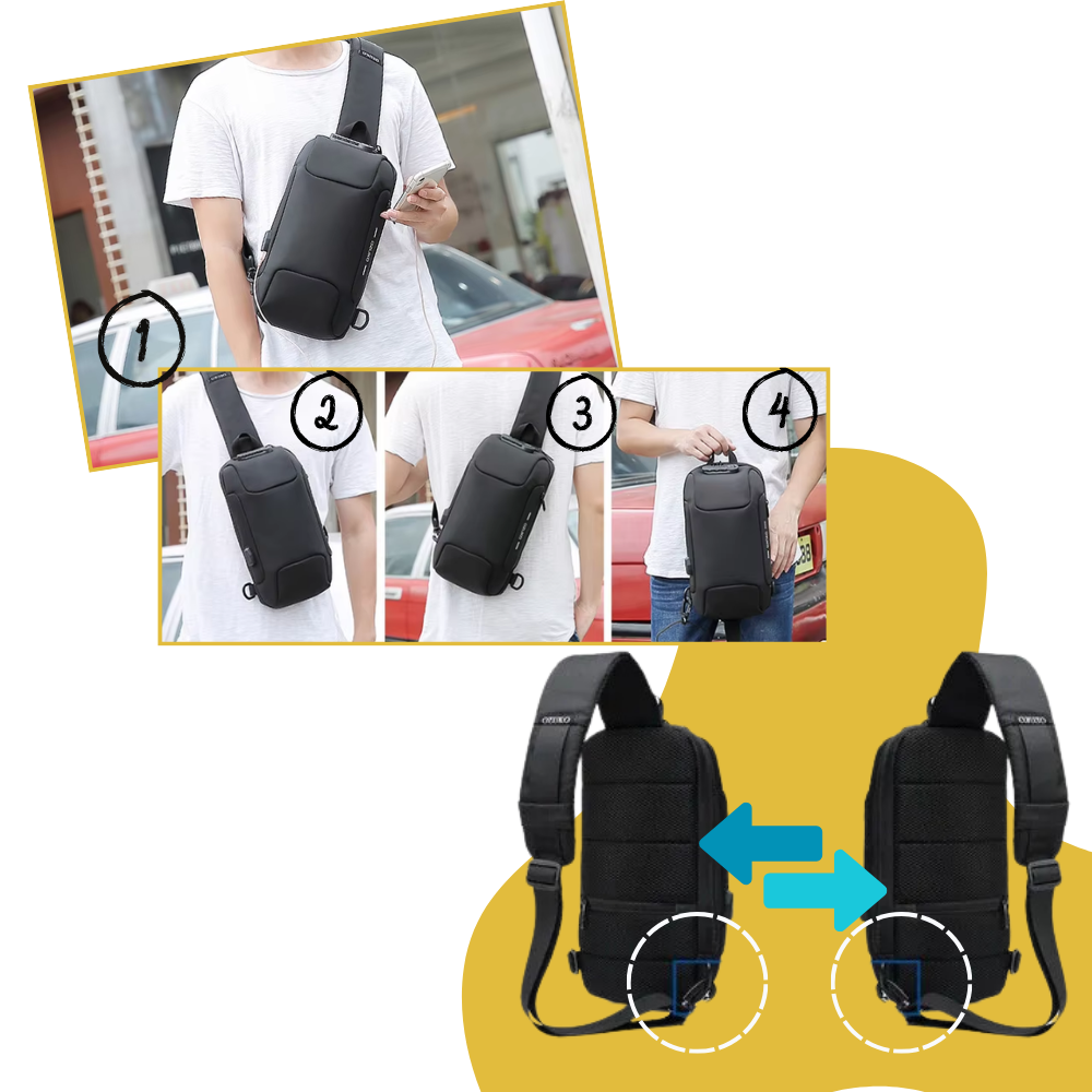 Mochila cruzada con refuerzo - Ozerty