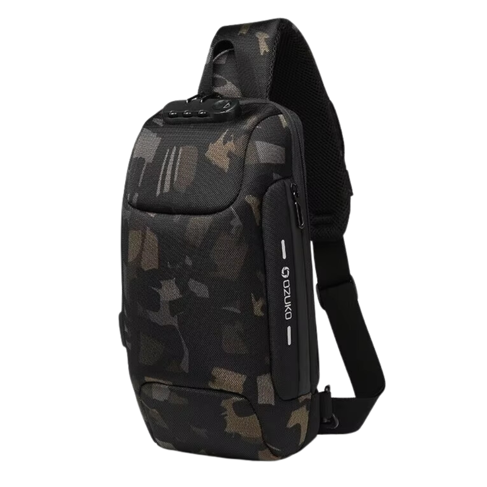 Mochila cruzada con refuerzo -Camuflaje - Ozerty