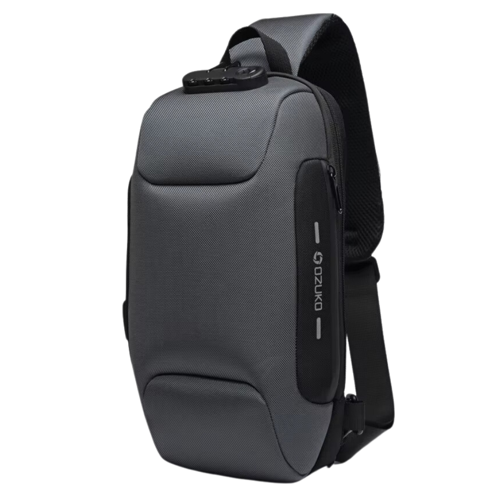 Mochila cruzada con refuerzo -Gris - Ozerty