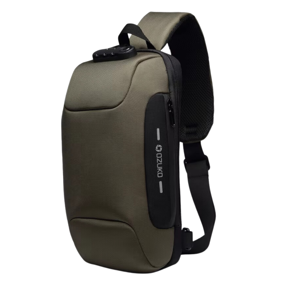 Mochila cruzada con refuerzo -Verde - Ozerty