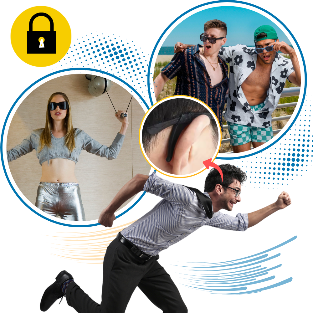 Ganchos antideslizantes para gafas - Ozerty