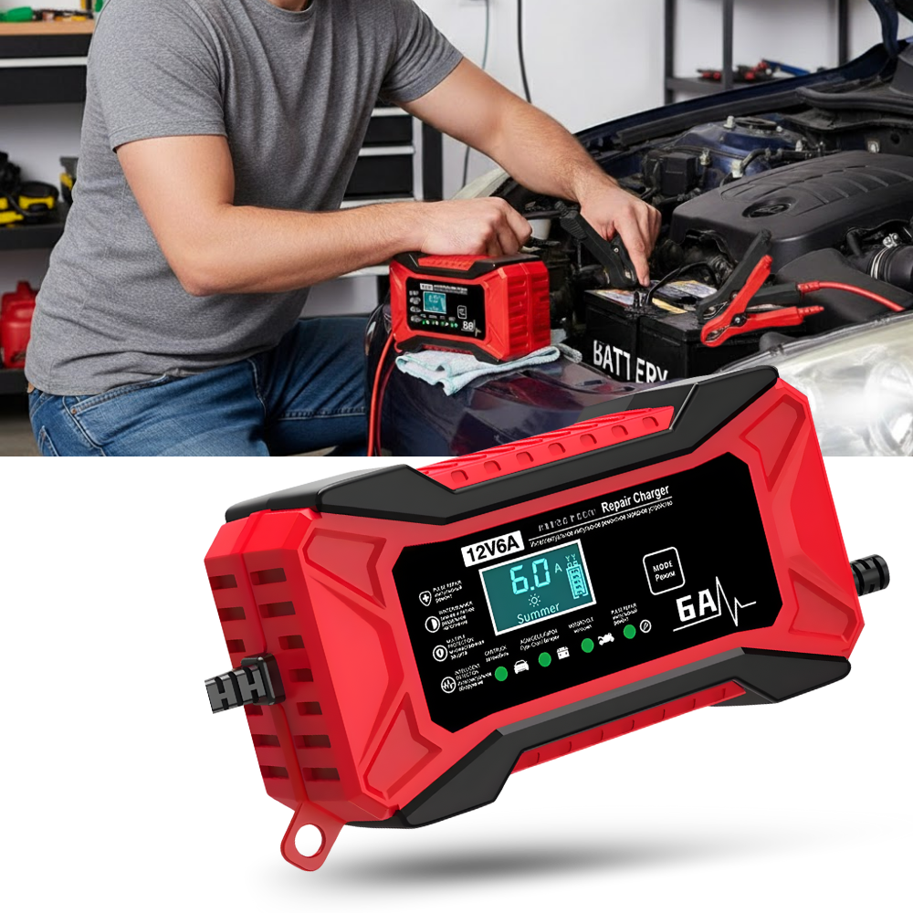 Cargador inteligente de baterías de 12 V - Ozerty