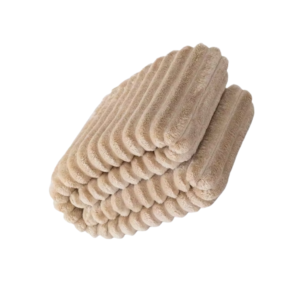 Manta de franela suave y acogedora -Beige - Ozerty