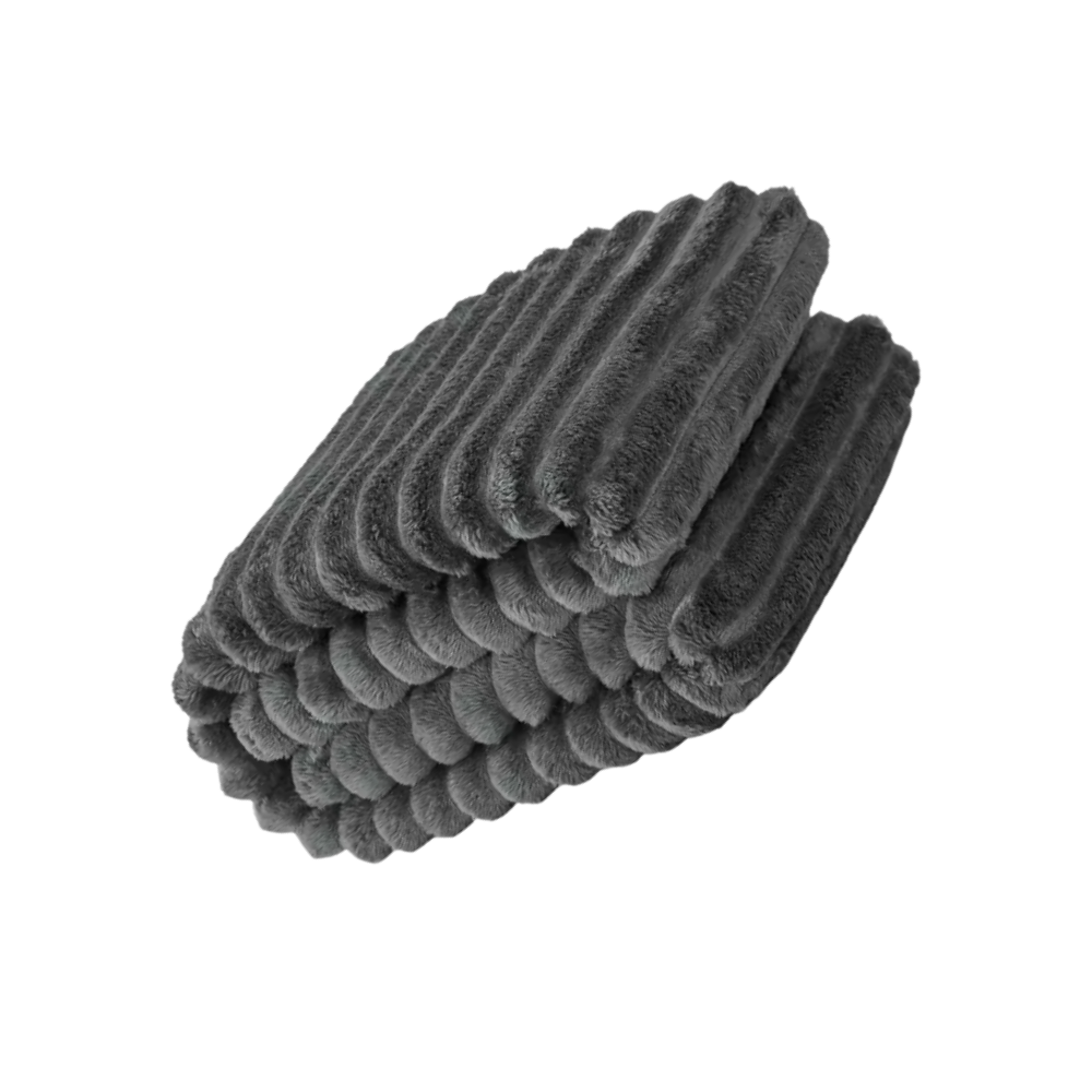 Manta de franela suave y acogedora -Carbón vegetal - Ozerty