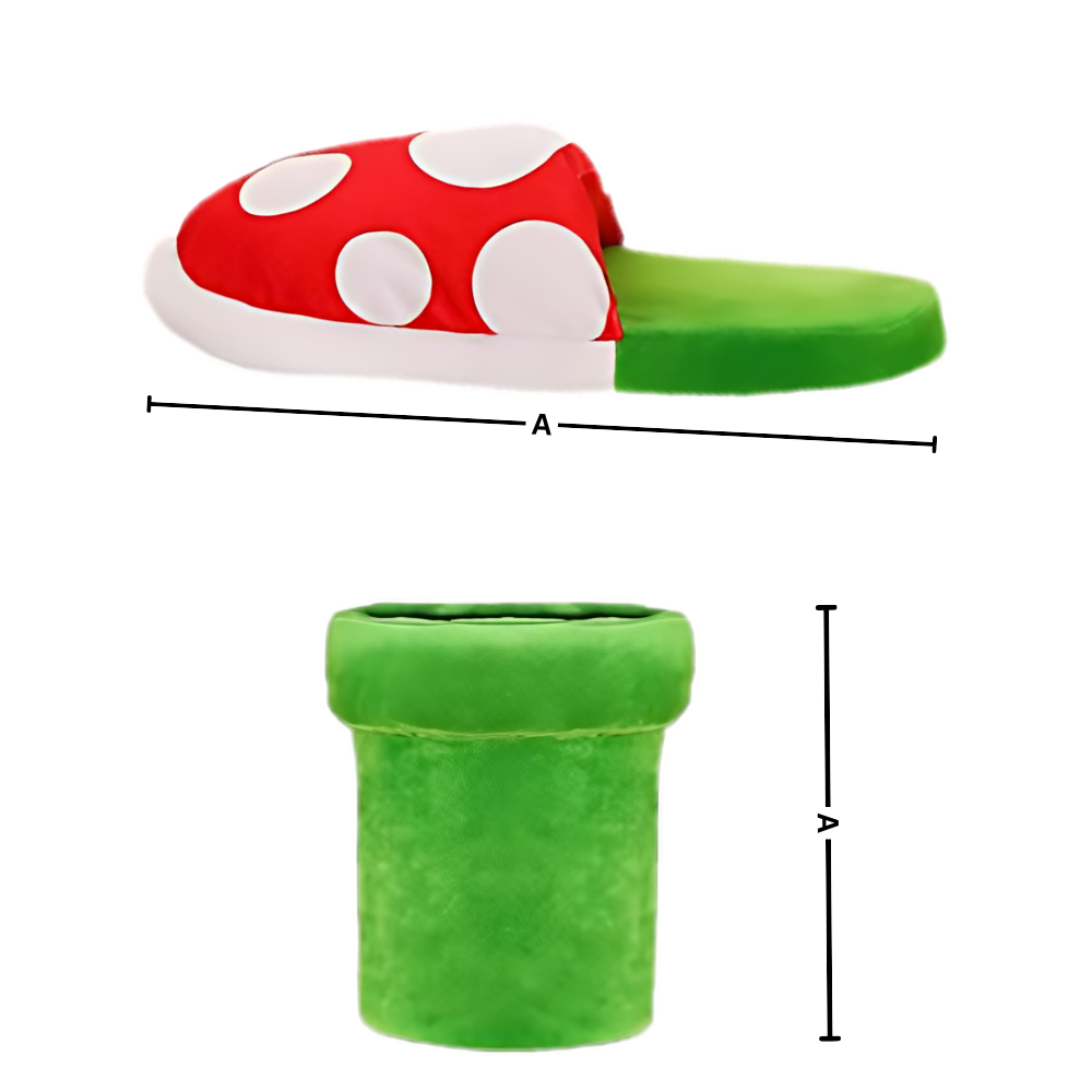 Zapatillas con forma de planta carnívora de Mario Bros
- Ozerty