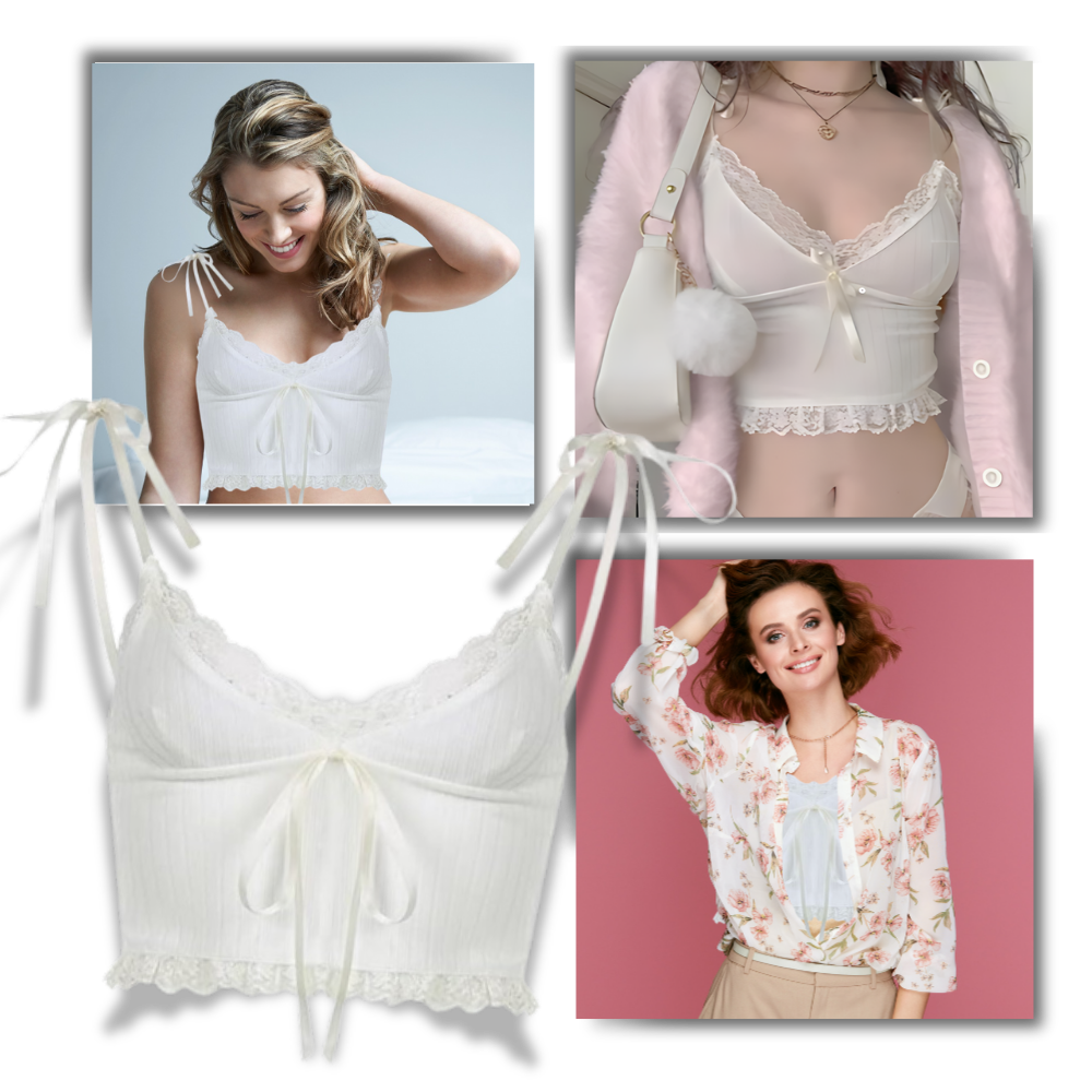 Top de encaje suave y elegante
- Ozerty