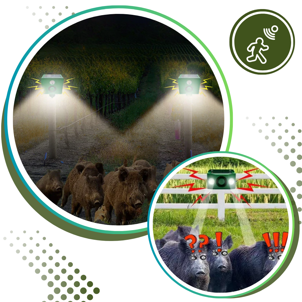 Disuasor solar de animales activado por movimiento - Ozerty