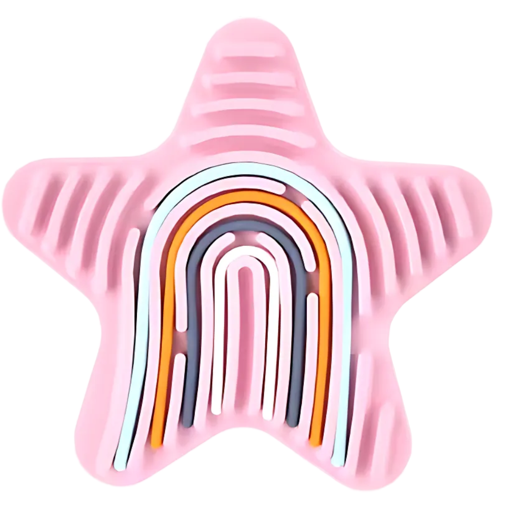 Tablero con actividades sensoriales para alivio del estrés -Rosa - Ozerty