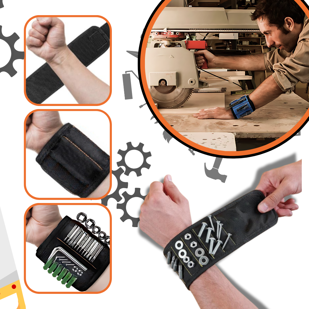 Muñequeras magnéticas de resistente tela Oxford
- Ozerty