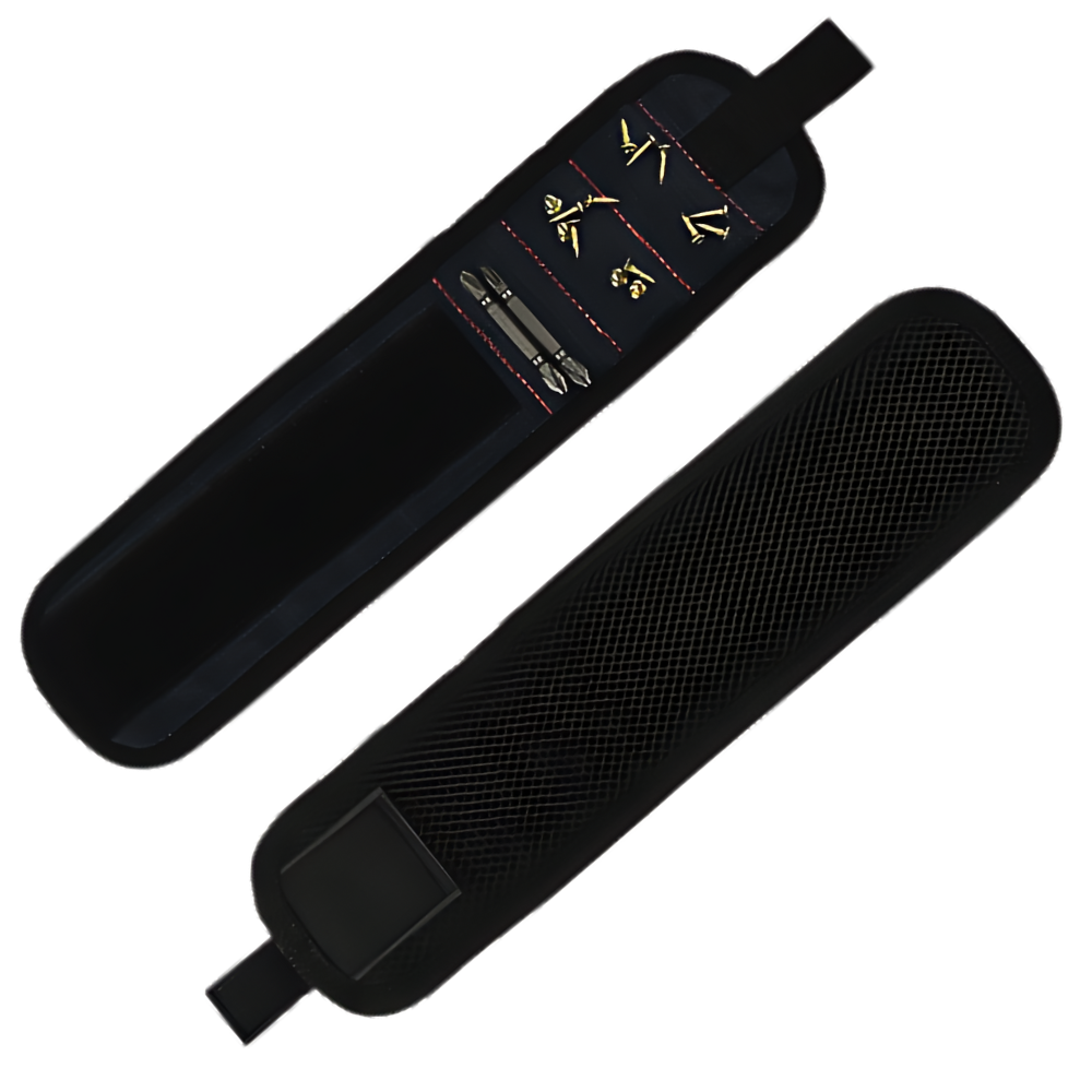 Muñequeras magnéticas de resistente tela Oxford
-Negro - Ozerty