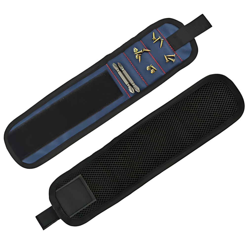 Muñequeras magnéticas de resistente tela Oxford
-Azul - Ozerty