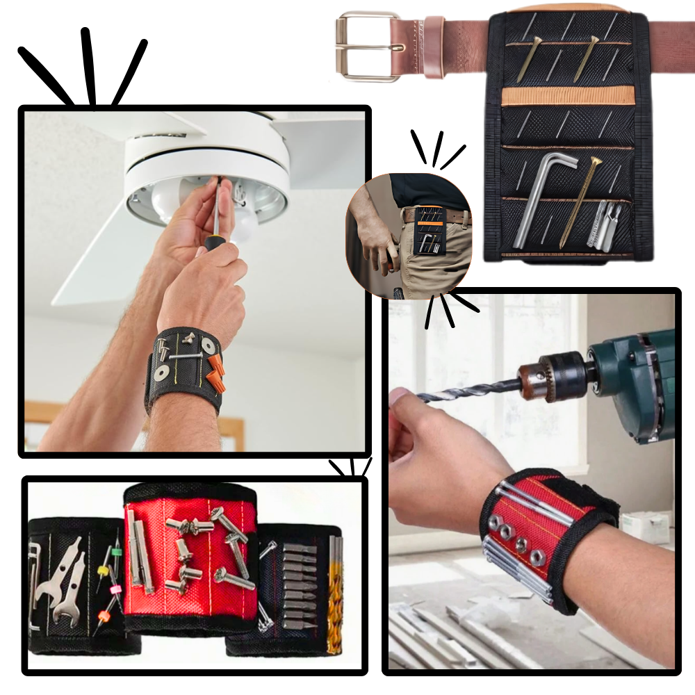 Muñequeras magnéticas de resistente tela Oxford
- Ozerty