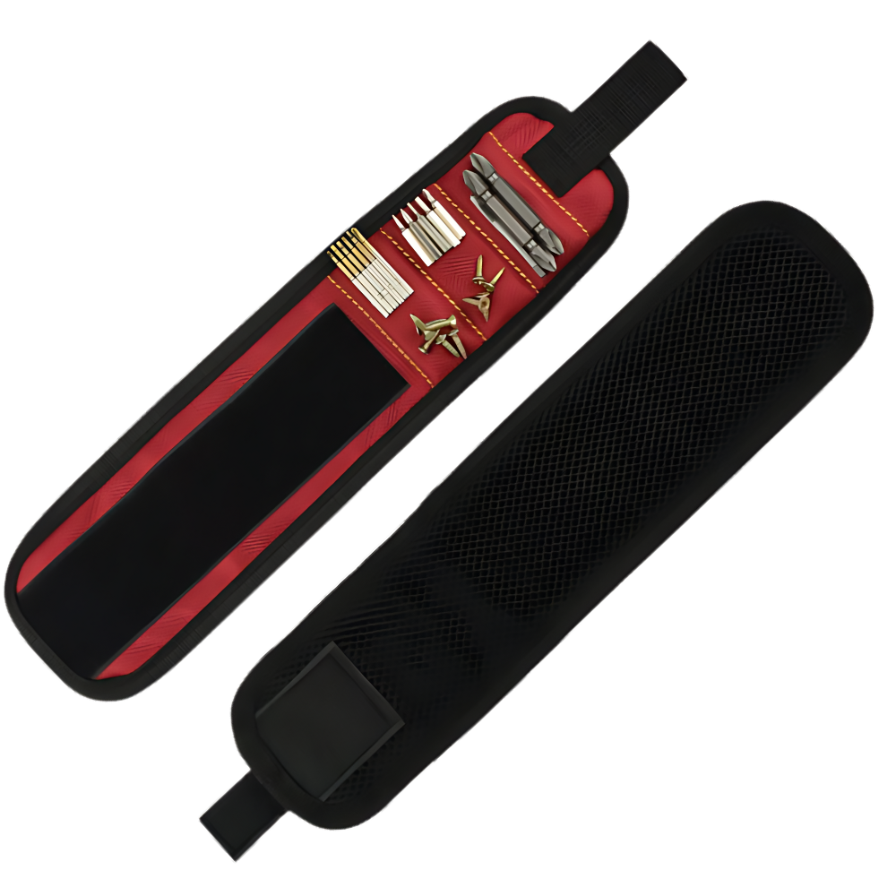 Muñequeras magnéticas de resistente tela Oxford
-Rojo - Ozerty