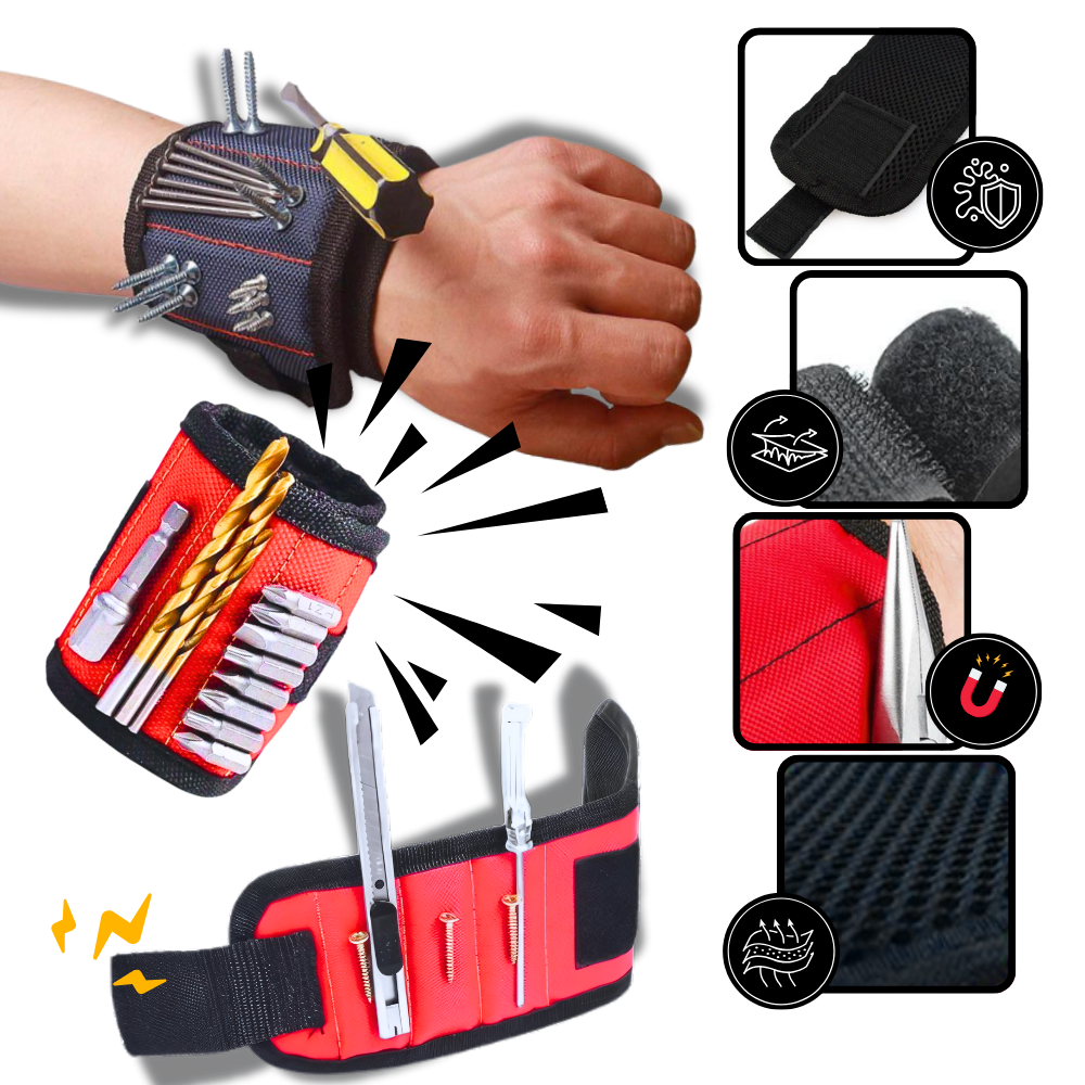 Muñequeras magnéticas de resistente tela Oxford
- Ozerty