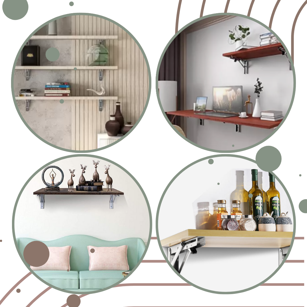 Elegantes soportes de pared para mesas plegables
- Ozerty