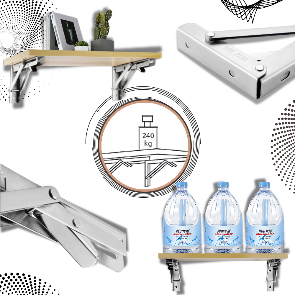 Elegantes soportes de pared para mesas plegables
- Ozerty