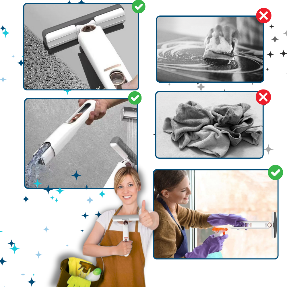 Mopa auto exprimible con cabezal giratorio - Ozerty