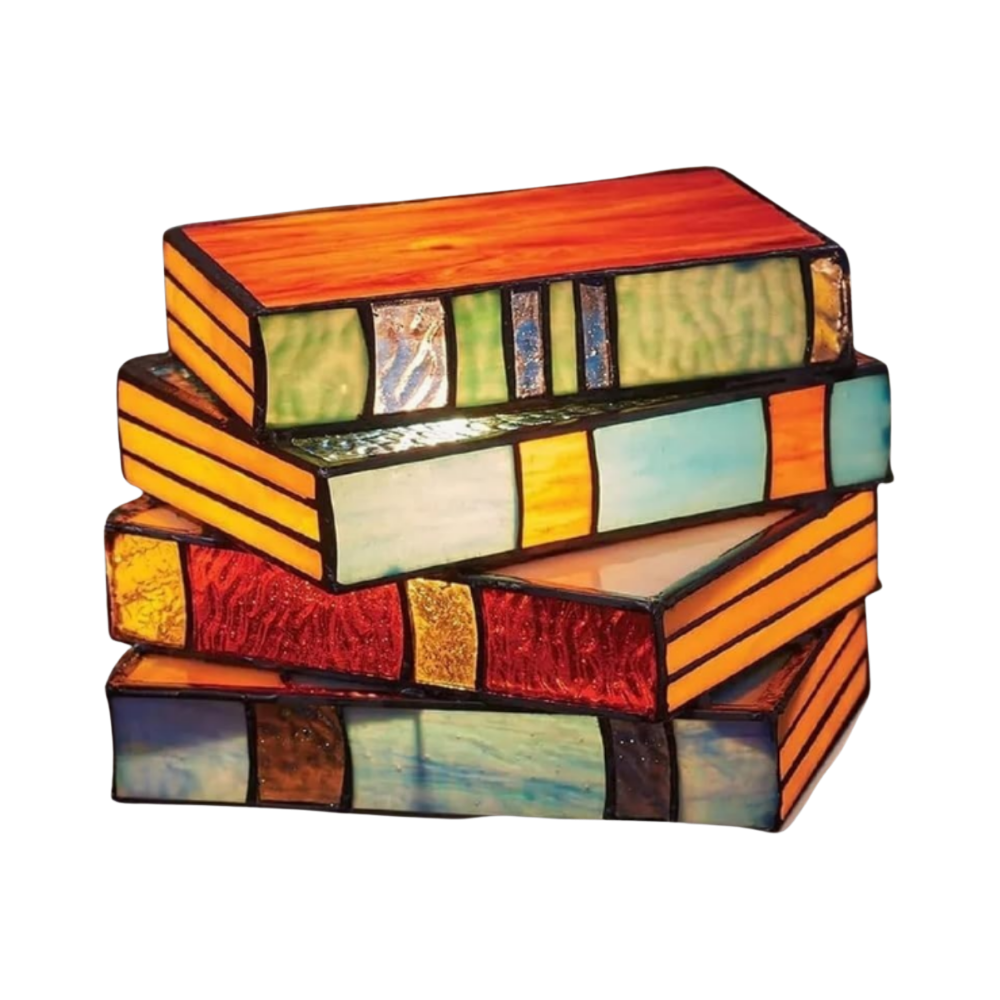 Lámpara atemporal con forma de libros apilados
-Azul - Ozerty