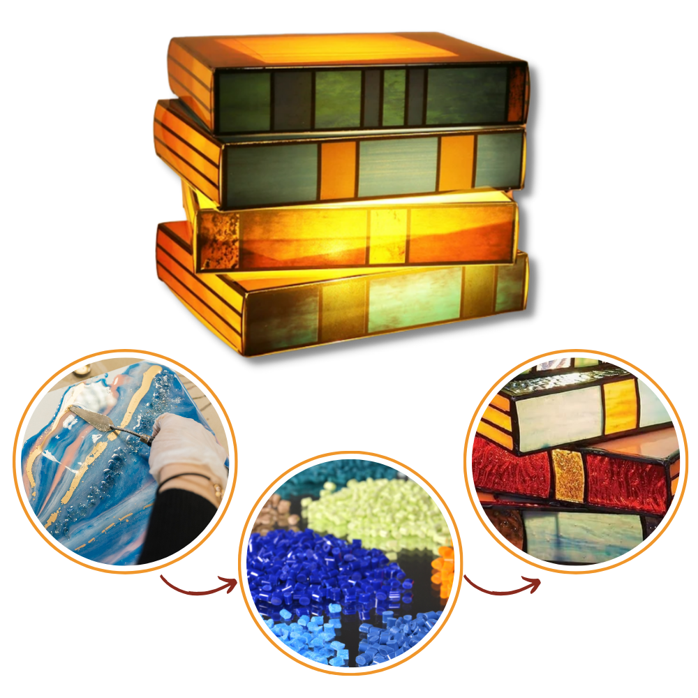 Lámpara atemporal con forma de libros apilados
- Ozerty