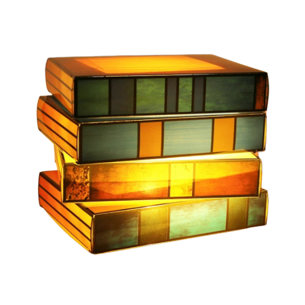 Lámpara atemporal con forma de libros apilados
-Amarillo - Ozerty