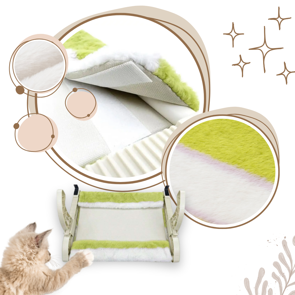 Cama para gatos adherente a ventanas sin herramientas - Ozerty