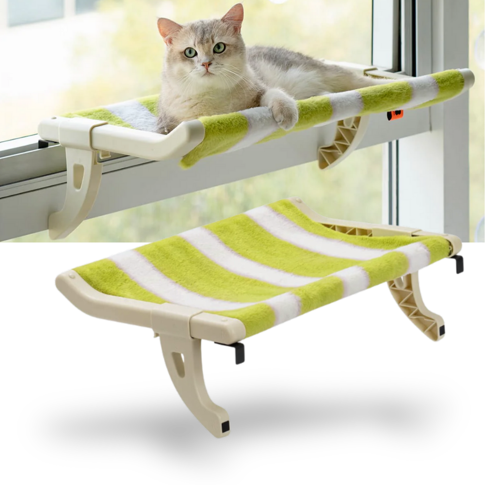 Cama para gatos adherente a ventanas sin herramientas - Ozerty